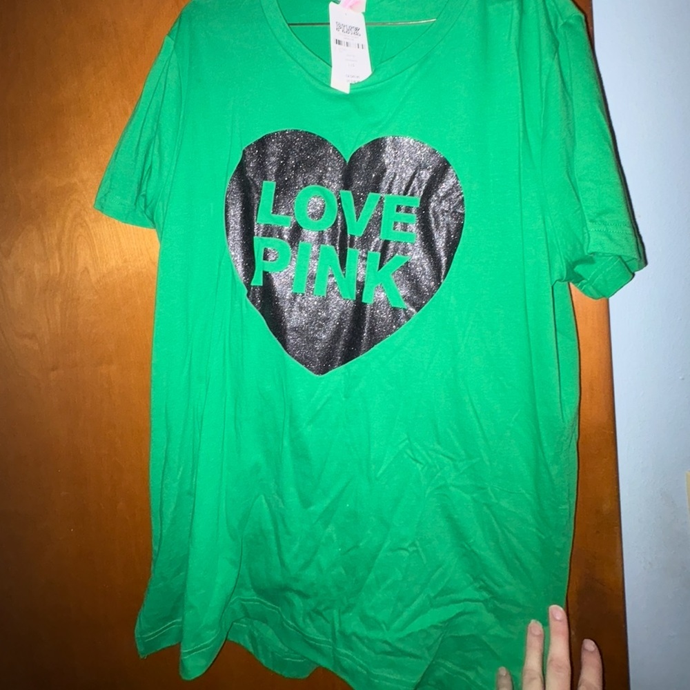 Victoria's Secret PINK Vibrant Green Tee